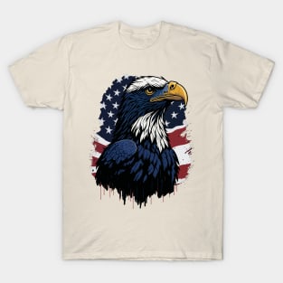 Funny 4th Of July American Flag Patriotic Eagle USA T-Shirt